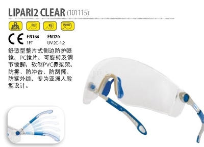 法國代爾塔LIPARI2舒適型安全眼鏡 透明防霧，專業眼部防護之選
